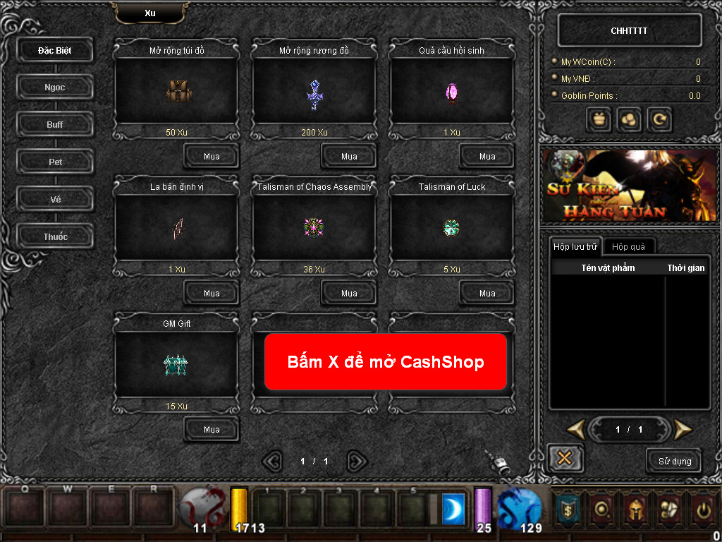 Chức năng chính của Game MU Hỏa Long Chức năng chính của Game MU Hỏa Long