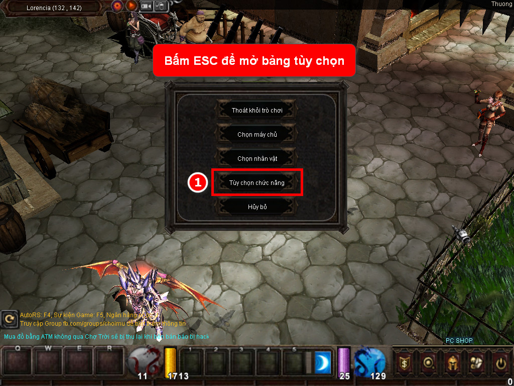 Chức năng chính của Game MU Hỏa Long Chức năng chính của Game MU Hỏa Long